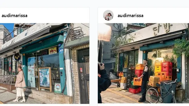 Audi Marissa sambangi lokasi photoshoot BTS dan drakor terkenal (Sumber foto: Instagram @audimarissa)