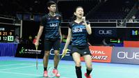 Ganda campuran Indonesia, Praveen Jordan/Debby Susanto, mengalahkan wakil Vietnam, Pham Hong Nam/Le Thu Huyen, pada babak pertama Kejuaraan Asia Bulutangkis 2017 di Wuhan, China, Rabu (26/4/2017). (PBSI)