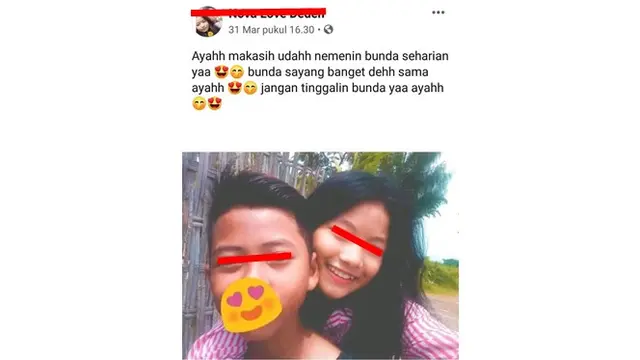 5 Status Facebook Bocah Pacaran 'Ayah Bunda' Ini Bikin Tepuk Jidat