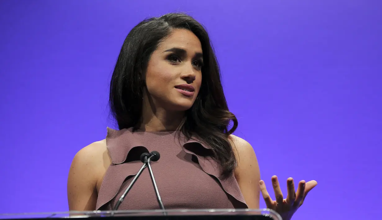 Wanita bernama lengkap Rachel Meghan Markle itu merupakan seorang aktris Amerika Serikat. Meghan Markle dikenal sebagai Rachel Zane dalam serial televisi AS berjudul ‘Suits’.  (Photo by Chris Pizzello/Invision/AP, File)