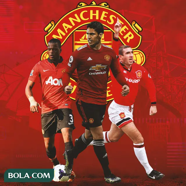 Manchester United - Patrice Evra, Raphael Varane, Eric Cantona