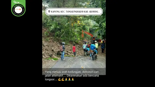Cek Fakta Liputan6.com menelusuri informasi foto longsor Grobogan, Jateng