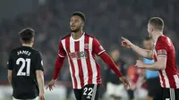 Mousset mencetak gol kedua untuk Sheffield United saat menghadapi MU (AP)