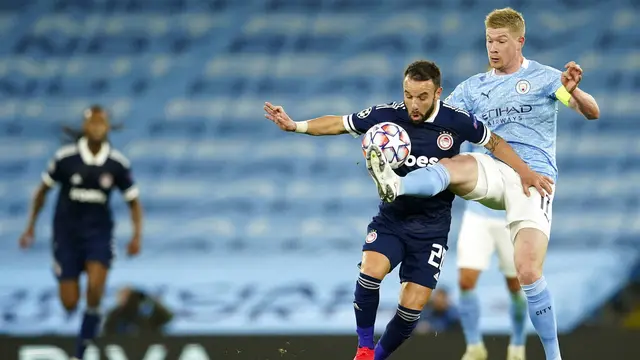 FOTO: Manchester City Cukur Olympiacos 3-0 di Etihad Stadium