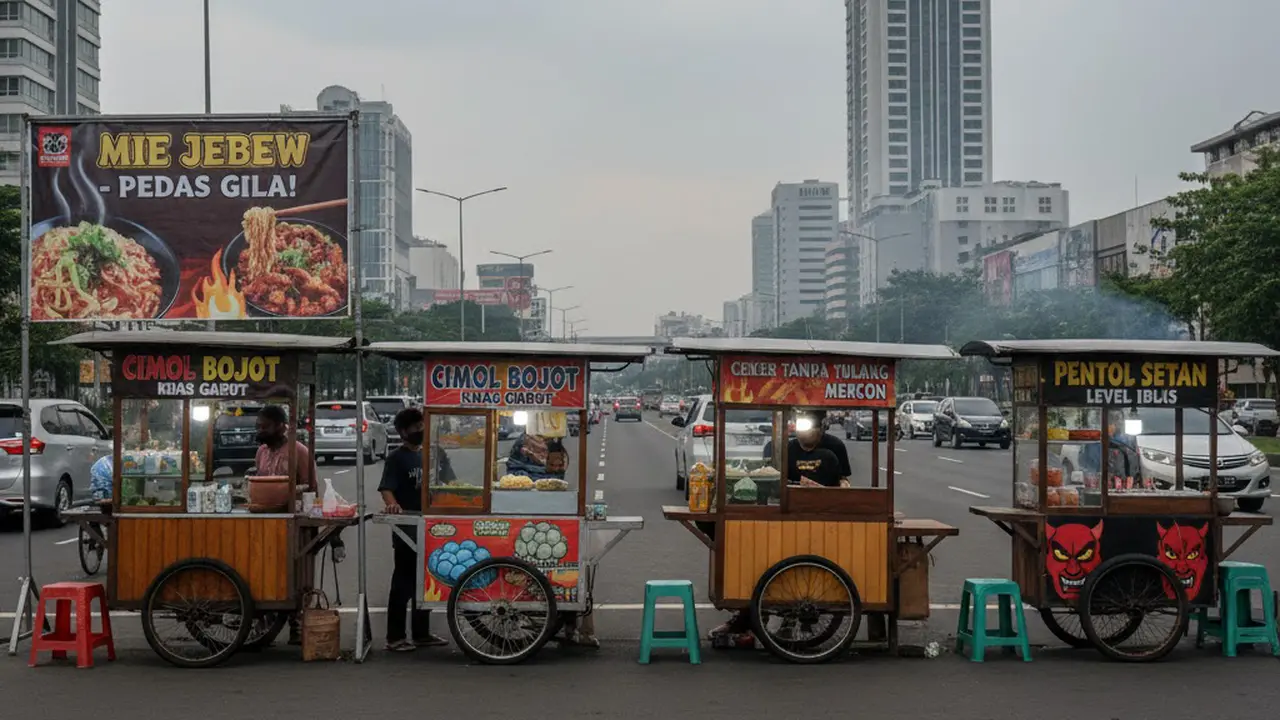 Gerobak jualan (Gemini AI)