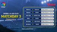 Jadwal dan Link Live Streaming Pekan Ketiga La Liga Spanyol di Vidio, 28-29 Agustus 2021