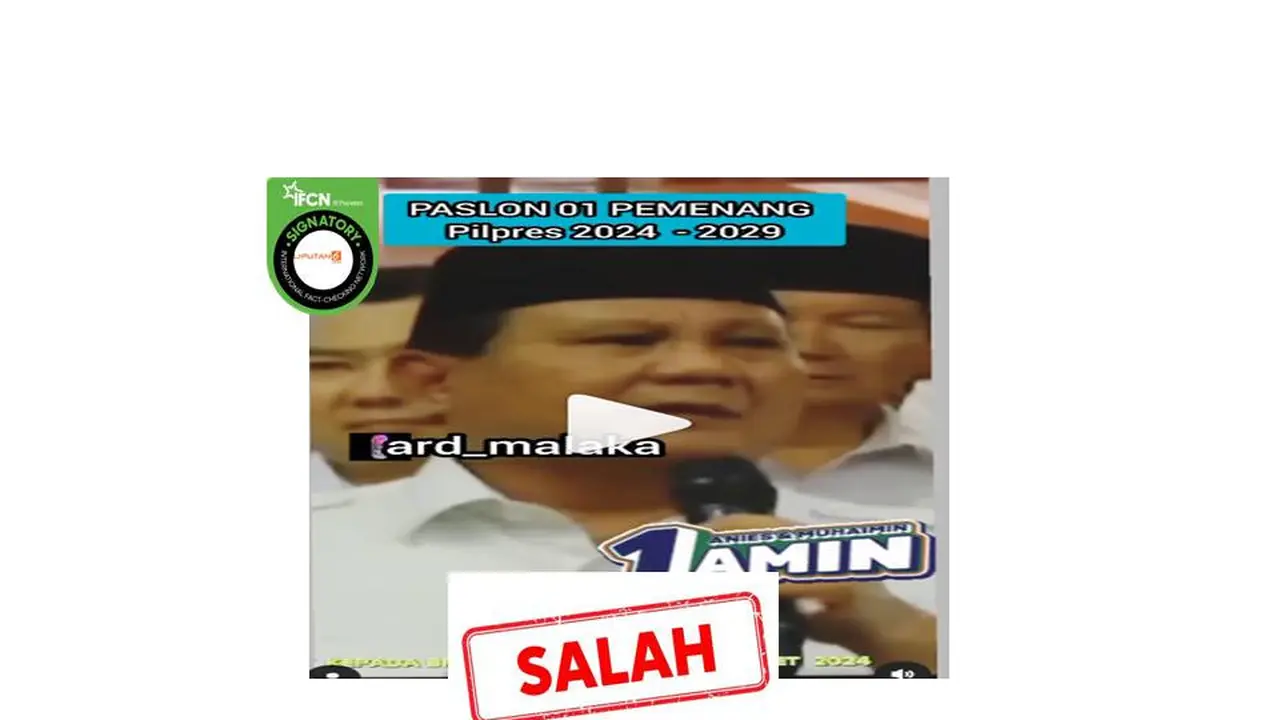 Cek Fakta video ucapan selamat Prabowo pada Anies Baswedan