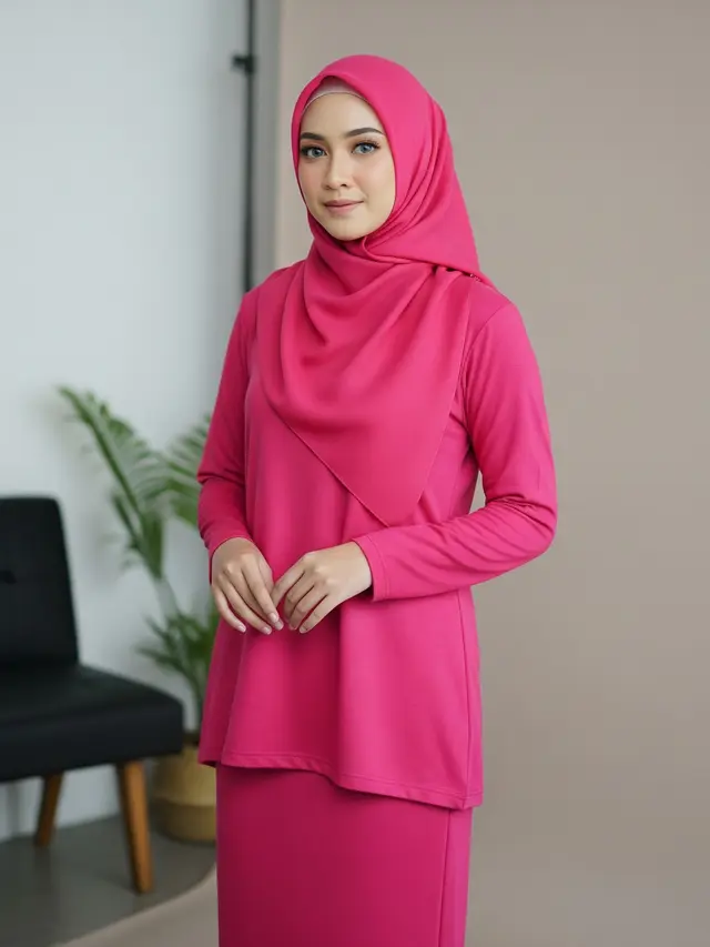 Jilbab Pink Fanta Senada