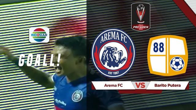 Berita video kemenangan dramatis yang dibuat Arema FC setelah tertinggal 0-2 dari Barito Putera dalam turnamen Piala Presiden 2019, Senin (4/3/2019).