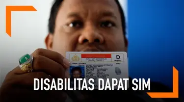 Para penyandang disabilitas turut mendapatkan SIM setelah melewati berbagai tes di Polres Grobogan.