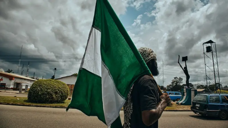 Ilustrasi bendera Nigeria. (Unsplash/Emmanuel Ikwuegbu)
