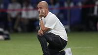 Pelatih Manchester City, Pep Guardiola saat menghadapi Yokohama Marinos pada laga uji coba pramusim 2023/2024 di Tokyo, Jepang (23/7/2023). (AP Photo/Shuji Kajiyama)