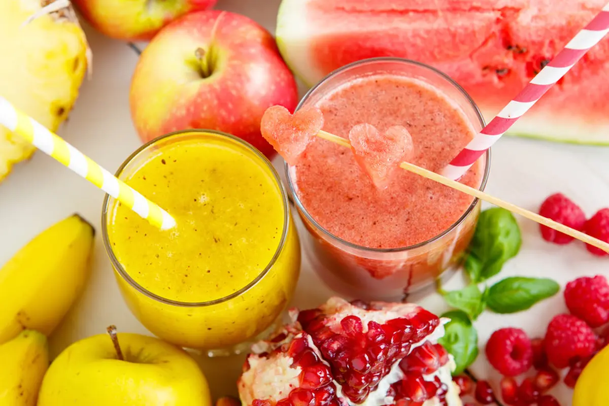 minuman buah semangka nanas smoothies
