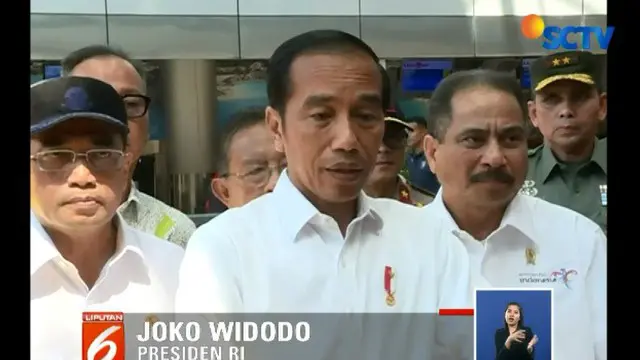 Jokowi mengaku telah menginstruksikan Kementerian Perhubungan untuk membangun terminal di sayap kiri bandara untuk memenuhi jumlah penumpang yang mencapai 2 juta per tahun.