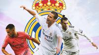 Real Madrid - Eden Hazard, Michael Owen, Gareth Bale (Bola.com/Adreanus Titus)