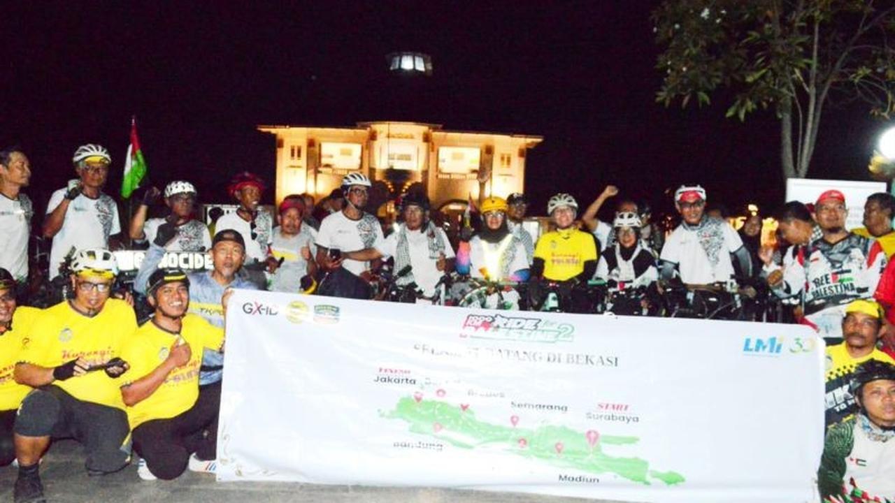 Aksi Sepeda 1000 KM Palestina: Belasan Warga Tempuh Jarak Jauh Suarakan Kemerdekaan