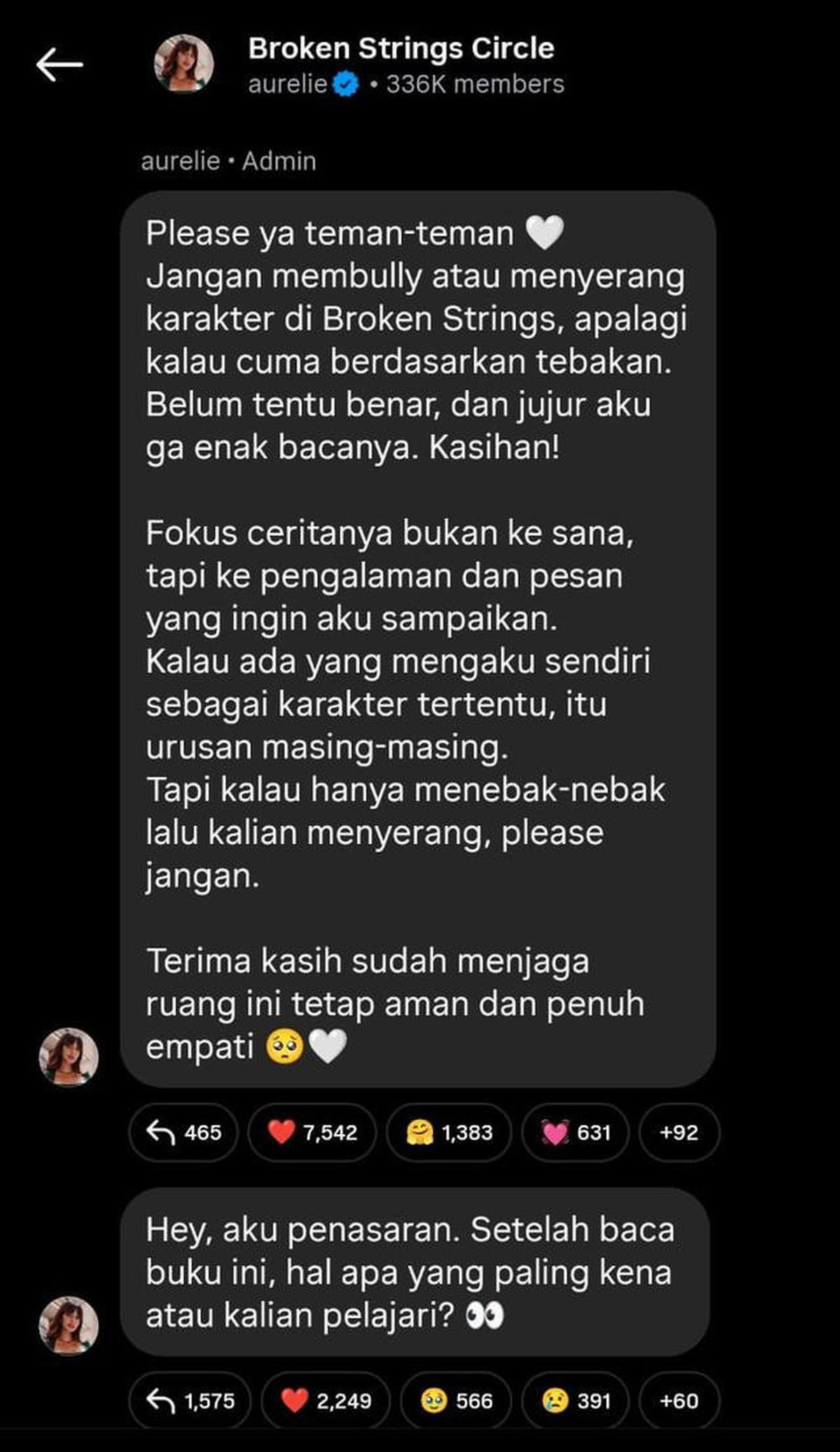 Aurelie Moeremans Ingatkan Publik Jangan Bully Karakter di Broken Strings, Apalagi Cuma dari Menebak