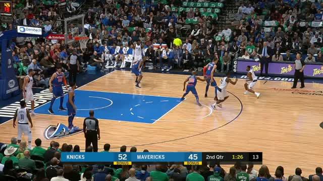 Berita video game recap NBA 2017-2018 antara New York Knicks melawan Dallas Mavericks dengan skor 100-96.