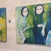 Suasana ruang pameran "Solo Exhibition: Jeihan and The New Indonesian" di Museum Puri Lukisan Ubud, Bali yang diprakarsai G3N Project x Studio Jeihan yang dihelat hingga 5 Januari 2024. Dok.  G3N Project x Studio Jeihan