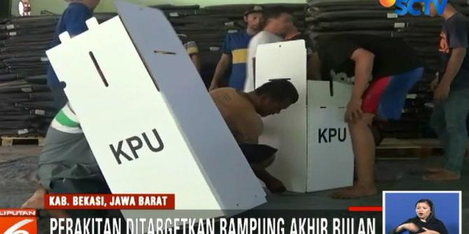 KPU Bekasi Targetkan Perakitan Kotak Surat Suara Pilpres 2019 Beres Akhir Bulan Ini