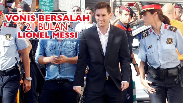 Lionel Messi dinyatakan bersalah oleh Pengadilan Barcelona karena penggelapan pajak pada Rabu (6/7/2016). Messi divonis hukuman selama 21 bulan.