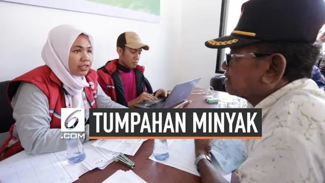 PT Pertamina Hulu Energi berikan kompensasi kepada warga terdampak tumpahan minyak hari Rabu (11/9/2019). Pembayaran kompensasi tahap awal dilakukan di Kabupaten Karawang Jawa Barat.