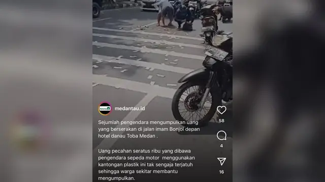 Uang berserakan
