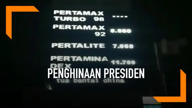 VIDEO: Videotron SPBU di Medan Tampilkan Hinaan untuk Jokowi