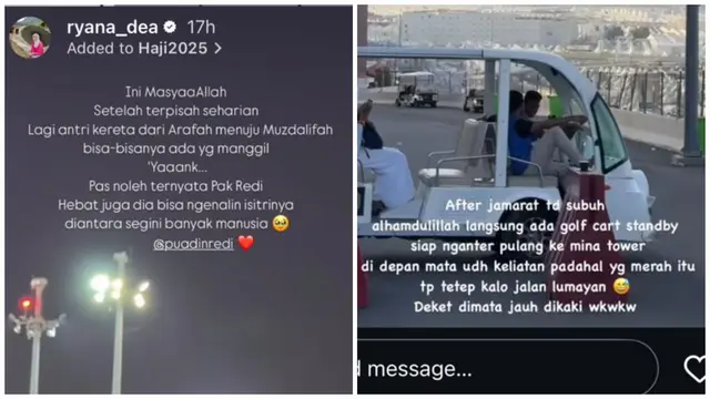 Ryana Dea berbagi pengalaman emosional terpisah dengan suami saat puncak haji