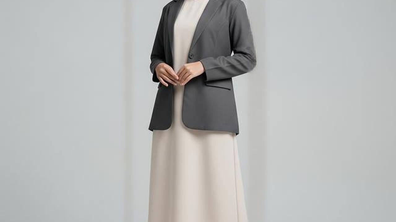 8 Model Gamis Blazer Modern untuk Pekerja Kantor dengan Mobilitas Tinggi, Cocok untuk Wanita Karier
