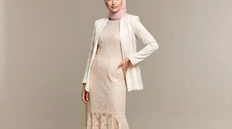 knee length dresses for ladies Dress Lengan Panjang Havana White Navy – BODYTALK