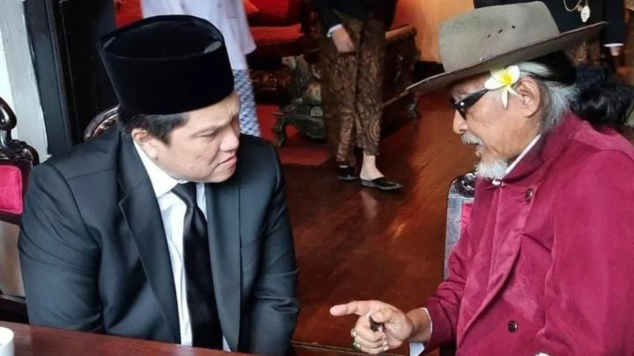 Menteri BUMN Erick Thohir bertemu dengan budayawan Sujiwo Tejo (@president_jancukers)