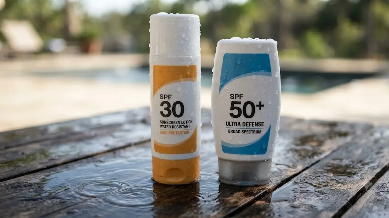 Perbedaan SPF 30 dan SPF 50 (AI Generated)