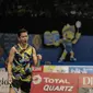 Ganda putra Indonesia Fajar Alfian / Muhammad Rian Ardianto lolos ke semifinal Indonesia Open 2017. (Liputan6.com/Faizal Fanani)