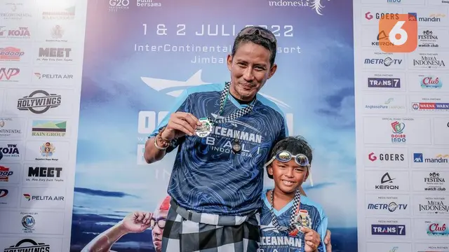 Menparekraf Sandiaga Uno Mengikuti Ajang Oceanman Bali 2022