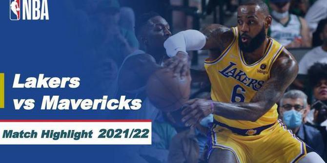VIDEO: Highlights NBA, LA Lakers Raih Kemenangan di Kandang Dallas Mavericks 107-104.