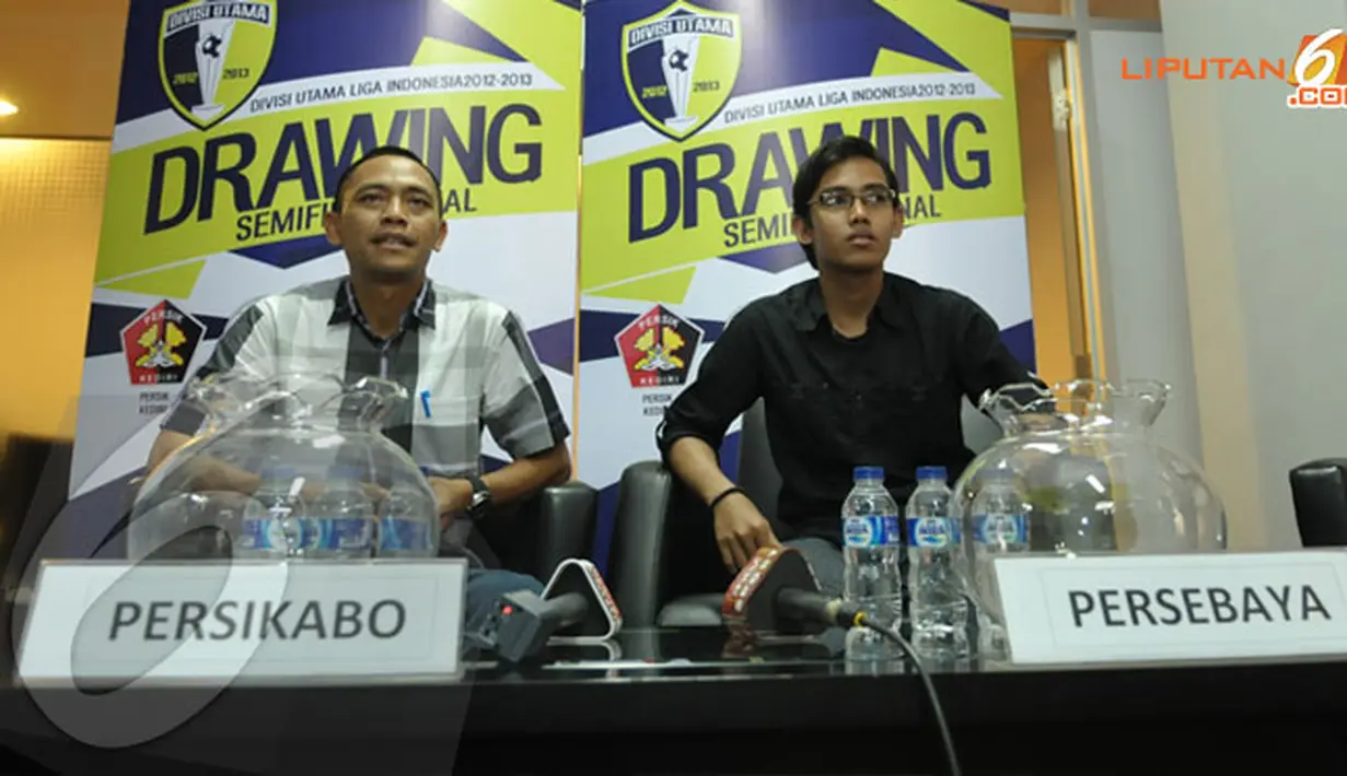 Usai drawing masing-masing perwakilan tim semifinalis langsung menggelar konferensi pers terkait kesiapan menjelang laga (Liputan6.com/ Helmi Fithriansyah)