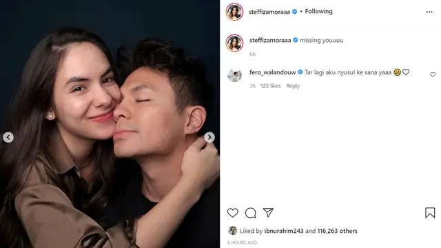 Steffi Zamora - Fero Walandouw (Foto: Instagram/@steffizamoraaa)