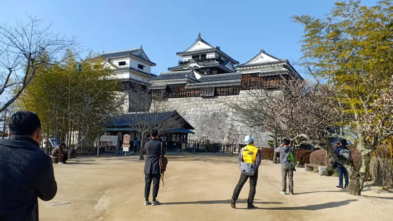 Kastil Matsuyama di Kota Matsuyama, Prefektur Ehime, Jepang.