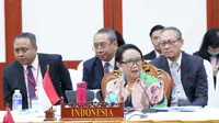 Menlu Retno dalam pertemuan Khusus Menlu ASEAN dan RRT di Vientienne, Laos, Kamis, 20 Februari 2020.(Source: Kemlu RI)
