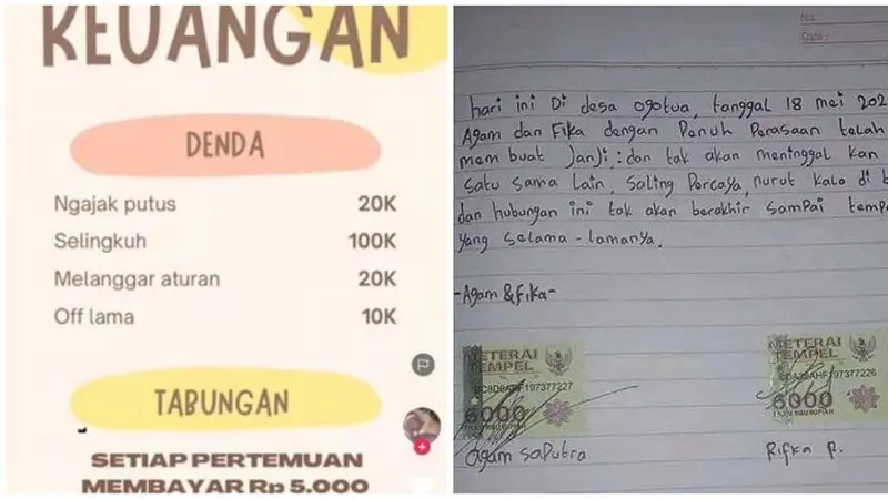 6 Surat Perjanjian Pacaran Ini Bikin Senyum Tipis, Langgar Langsung Putus