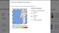 Badan Meteorologi, Klimatologi, dan Geofisika (BMKG) melaporkan, lindu pertama pada hari ini terjadi jelang pagi tadi pukul 04:44:58 WIB di wilayah Majene, Provinsi Sulawesi Barat (Sulbar). (www.bmkg.go.id)