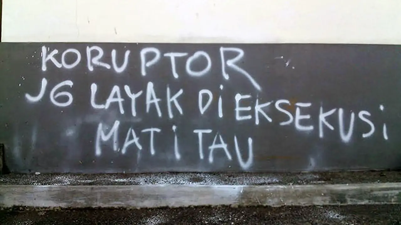 Coretan dinding eksekusi mati di Bali