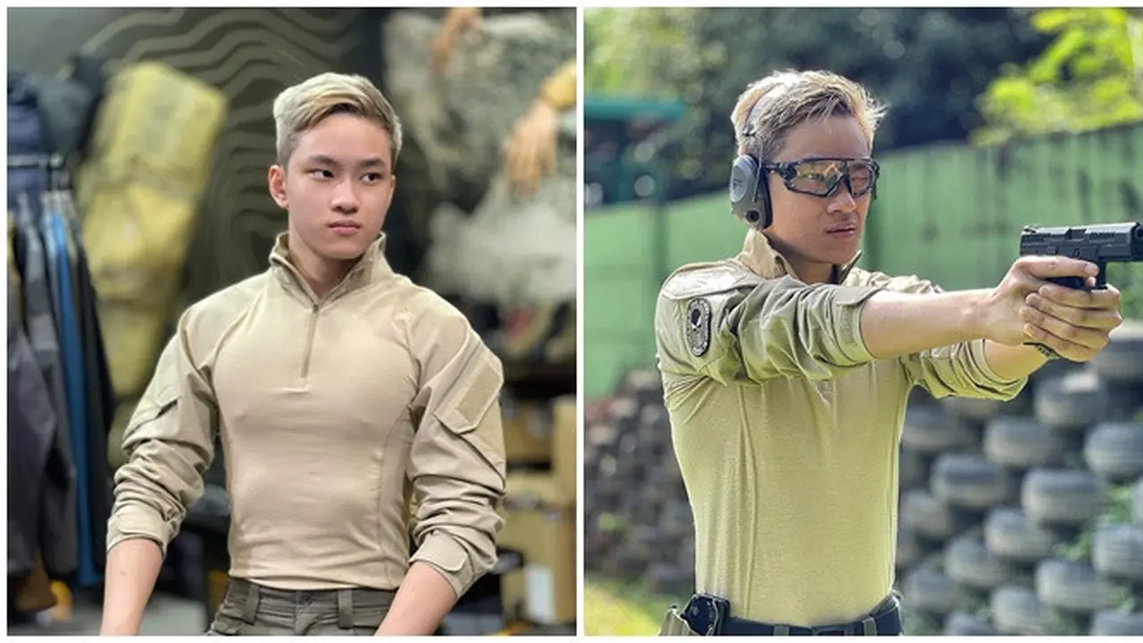 6 Potret Azka Corbuzier saat Latihan Menembak, Gayanya Curi Perhatian