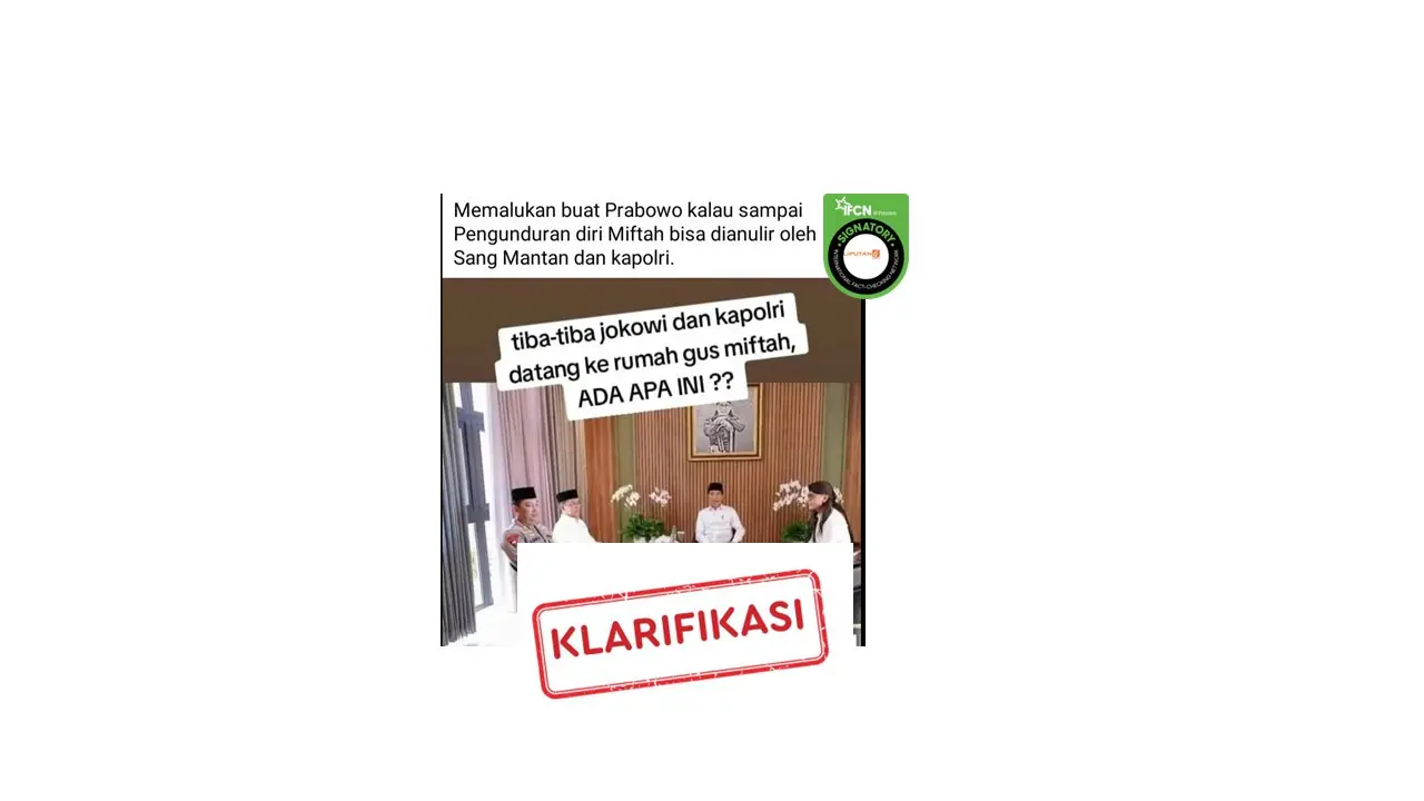 Cek fakta foto mantan presiden Jokowi bersama Miftah Maulana