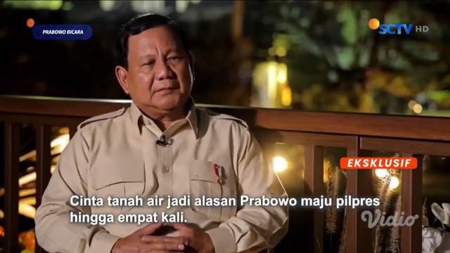 Presiden RI Terpilih Periode 2024-2029 Prabowo Subianto angkat bicara soal alasan dirinya terus menerus maju di Pemilihan Presiden (Pilpres) hingga akhirnya menang.