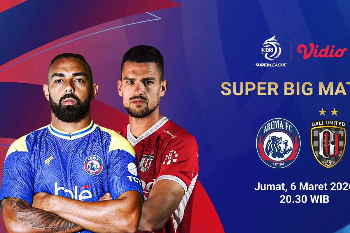 Jadwal pertandingan BRI Super League Arema FC vs Bali United