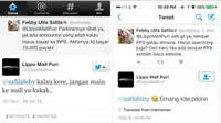 Akun twitter Lippo Mall Puri jadi bahan perbincangan karena mengeluarkan pernyataan bernada kontroversial
