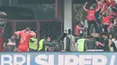 Penyerang Persija Jakarta Ivan Mamut merayakan gol ke gawang Persib Bandung pada pertandingan BRI Super League 2026/2027 di Stadion Utama Gelora Bung Karno (SUGBK), Jakarta, Sabtu (12/9/2026). Ivan Mamut mencetak gol kedua Persija yang memastikan kemenangan 2-1 atas Persib. (KLY/Budy Santoso)