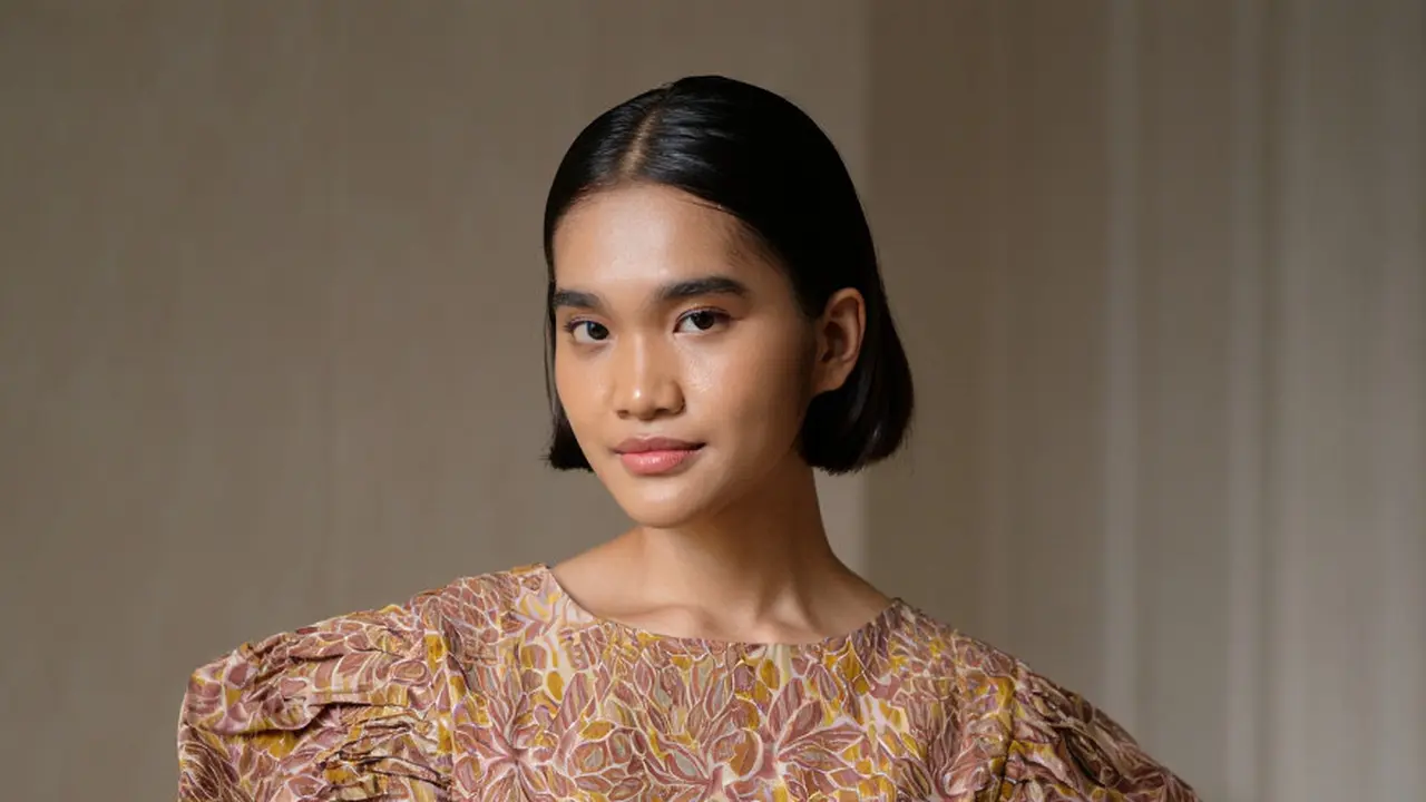 Batik Modern Lengan Puff Style Vintage